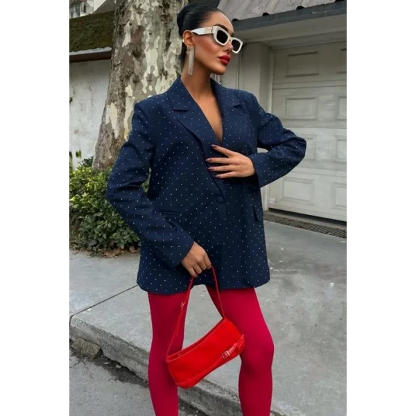 Taş Detaylı Premium Blazer Ceket 6122