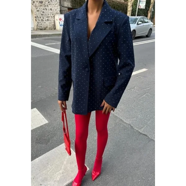 Taş Detaylı Premium Blazer Ceket 6122