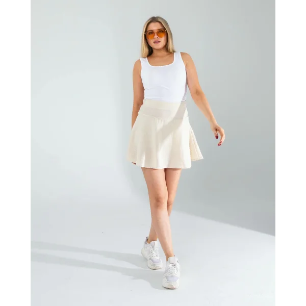 Taş Keten Şort Etek