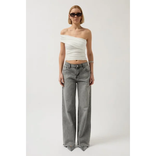 Taş Şerit Detaylı Jean