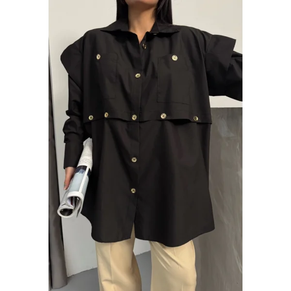 TASARIM GÖMLEK - Siyah