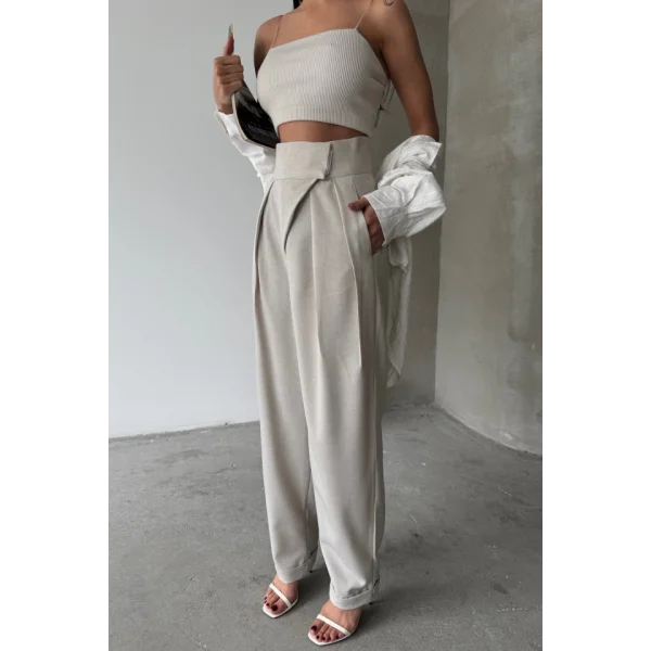 TASARIM PANTOLON - Bej