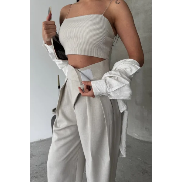 TASARIM PANTOLON - Bej