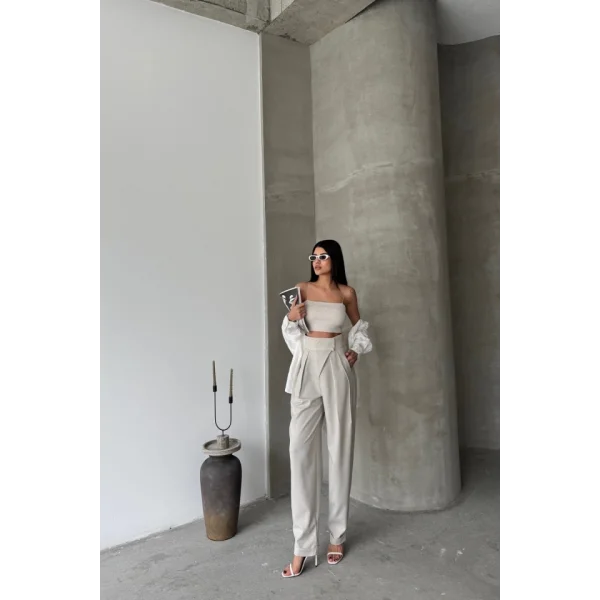 TASARIM PANTOLON - Bej