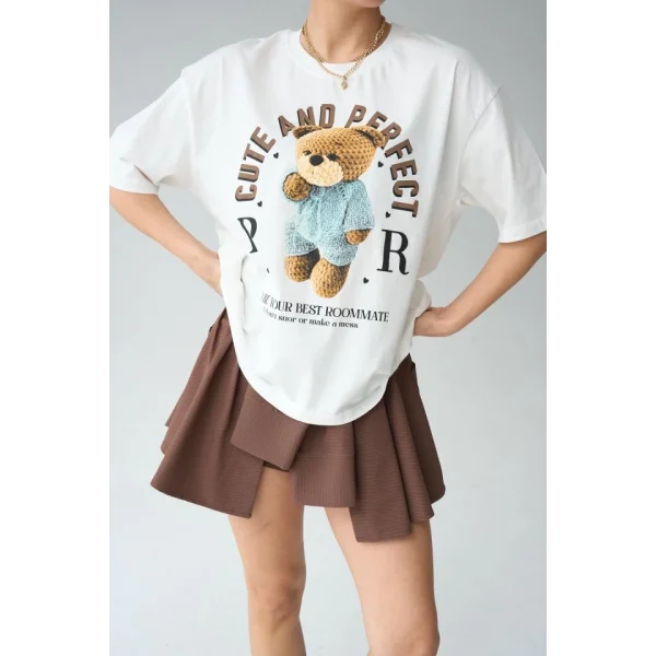 Teddy Bear T-Shirt - Krem
