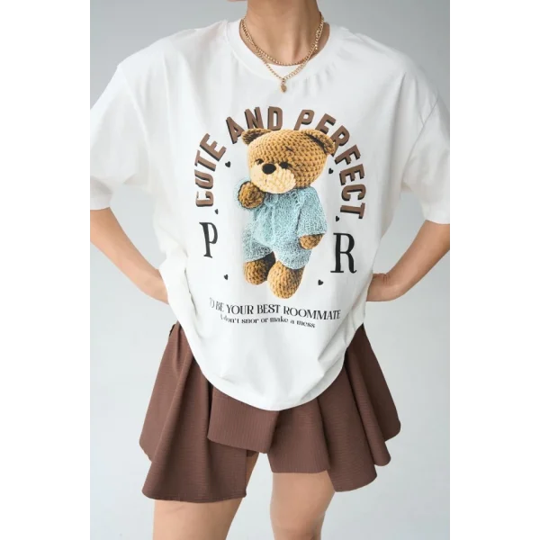 Teddy Bear T-Shirt - Krem