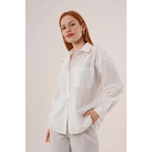 Tek Cepli Yeşil Desenli Gömlek