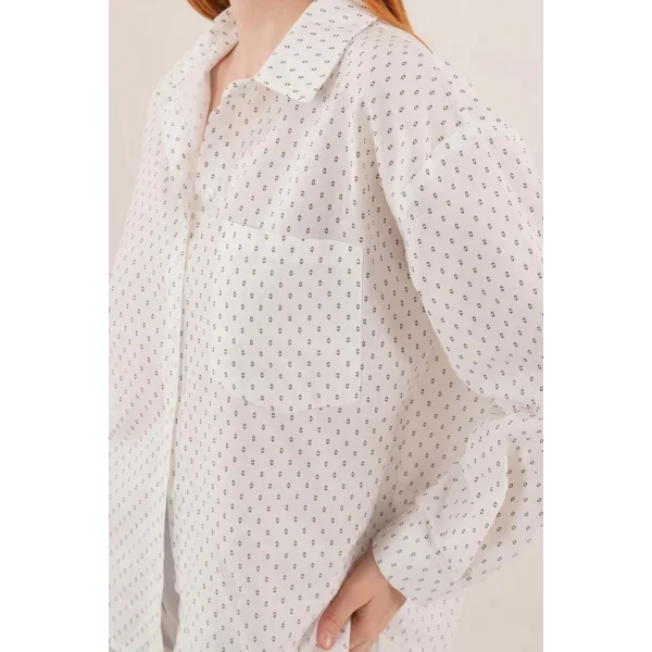 Tek Cepli Yeşil Desenli Gömlek