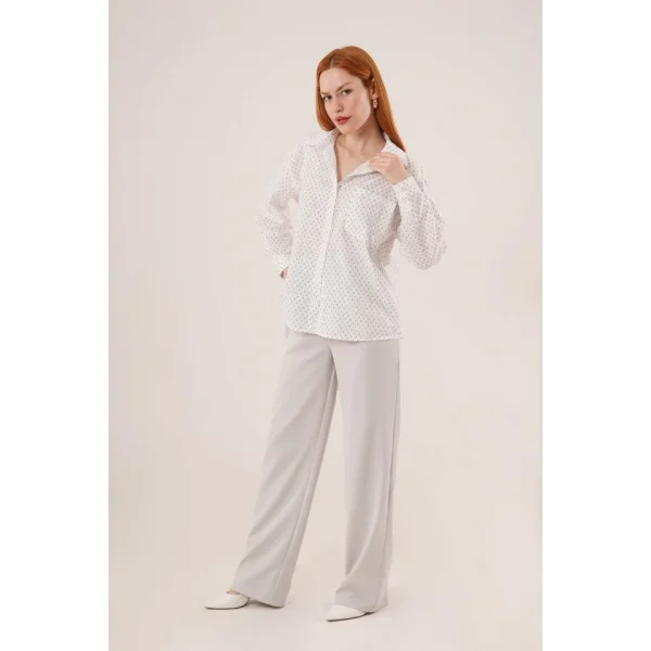 Tek Cepli Yeşil Desenli Gömlek