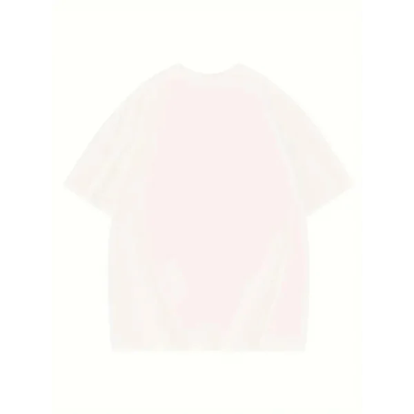 Thousand Baskılı Oversize Bisiklet Yaka T-shirt - Beyaz