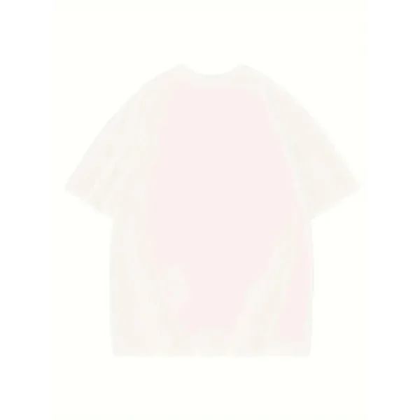 Thousand Ön Arka Baskılı Oversize Bisiklet Yaka T-shirt - Beyaz