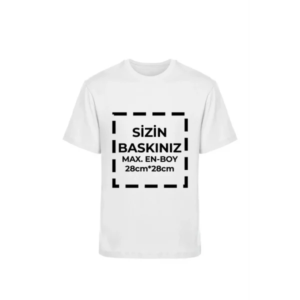 Tişört Tasarla 20/1 Kumaş - Beyaz