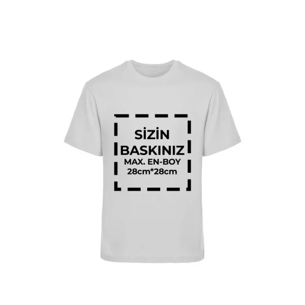 Tişört Tasarla 20/1 Kumaş - Boyalı Gri