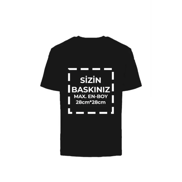 Tişört Tasarla 20/1 Kumaş - Siyah