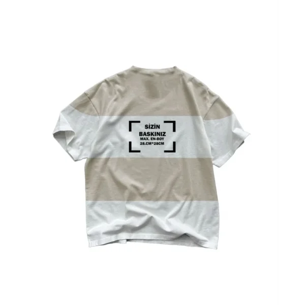 Tişört Tasarla Çizgili - Beyaz-Siyah