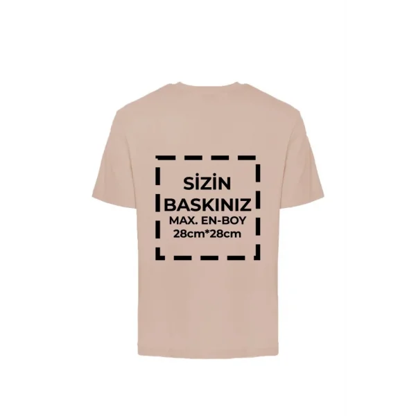 Tişört Tasarla T-Shirt 20/1 Kumaş - Bej