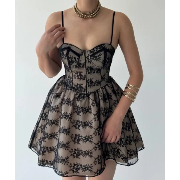 Toba İp Askılı Elbise