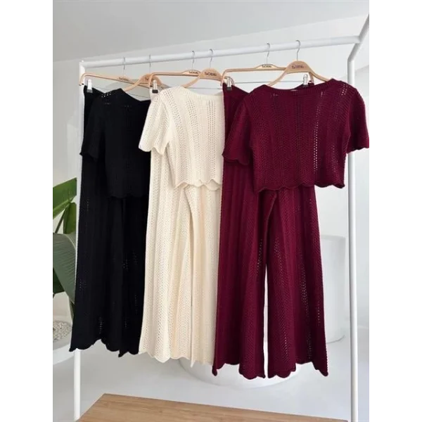 Triko Bluz Pantolon İkili Takım 10084-025