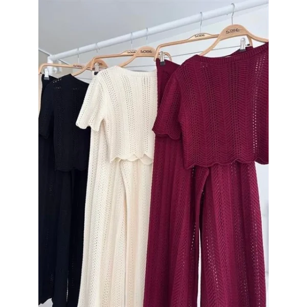 Triko Bluz Pantolon İkili Takım 10084-025