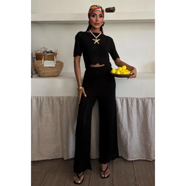 Triko Bluz Pantolon İkili Takım 10084-025