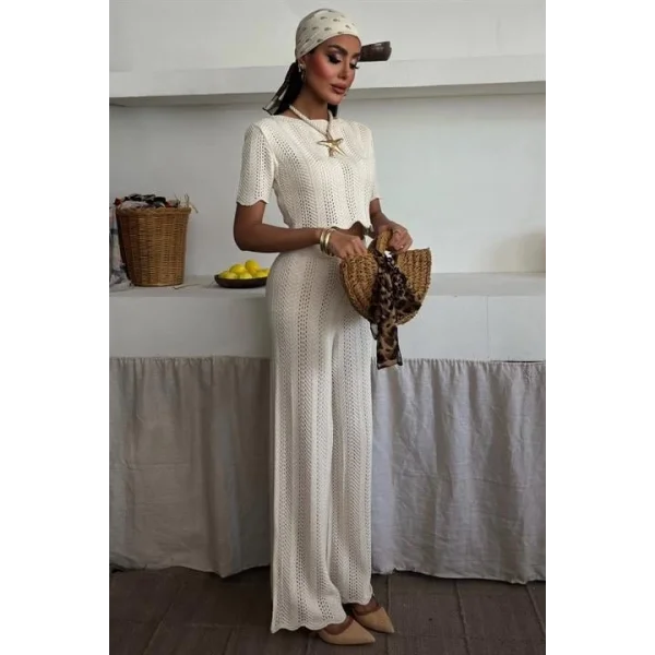 Triko Bluz Pantolon İkili Takım 10084-025