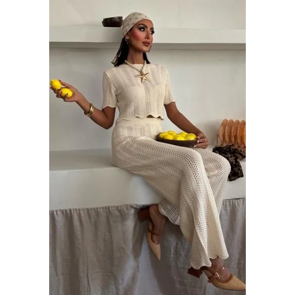 Triko Bluz Pantolon İkili Takım 10084-025