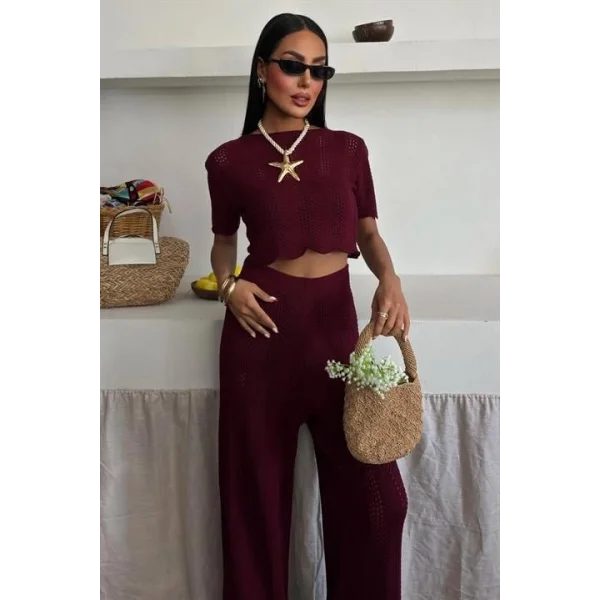 Triko Bluz Pantolon İkili Takım 10084-025