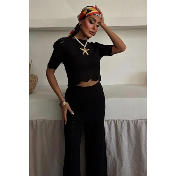 Triko Bluz Pantolon İkili Takım 10084-025