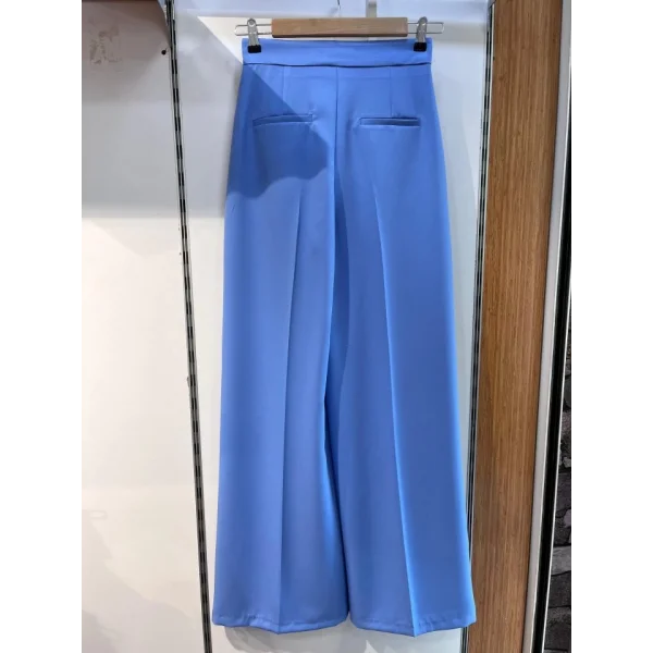 Üç Düğme Detayli Palazzo Pantolon