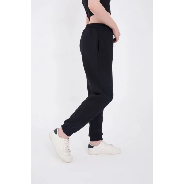 Üç İplik Basic astikli Eşofman Pantolon  acivert