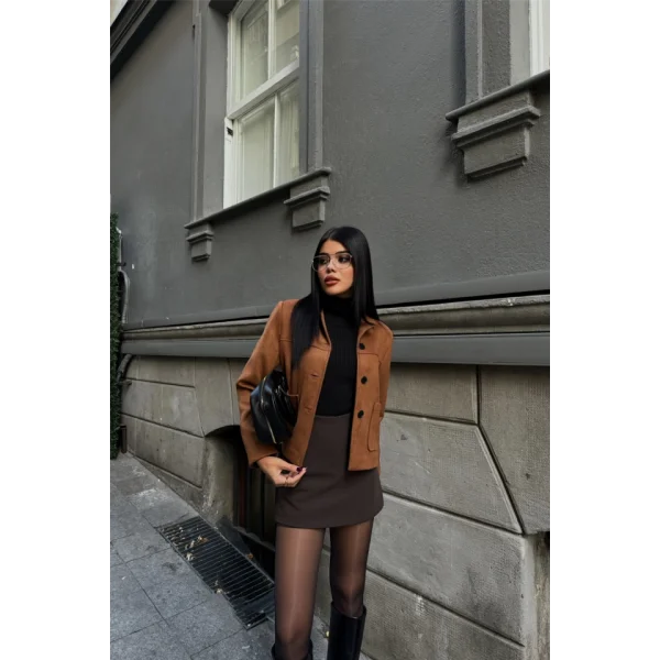 ÜET CROP CEKET CEP DETAYI  Taba