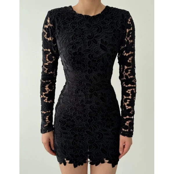 uff Çiçek Detaylı Elbise