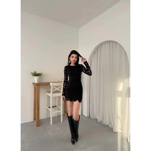 uff Çiçek Detaylı Elbise