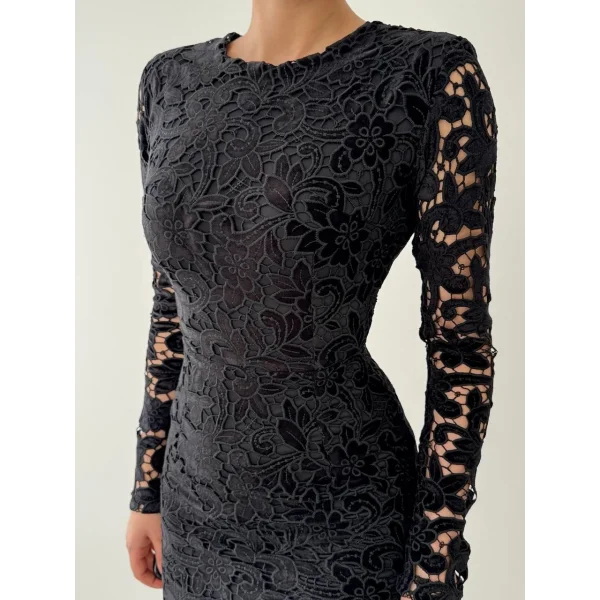 uff Çiçek Detaylı Elbise