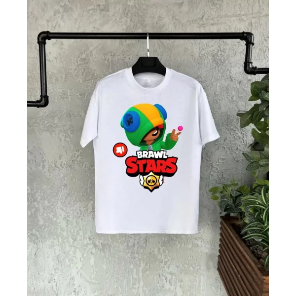 Unisex Baskılı Kısa Kol Çocuk T-Shirt - Beyaz