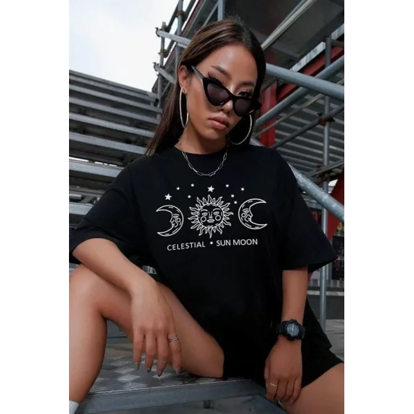 Unisex Baskılı Oversize Thirt  iyah