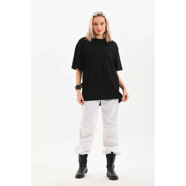 Unisex Bisiklet Yaka 20/1 Düz Oversize Thirt  iyah