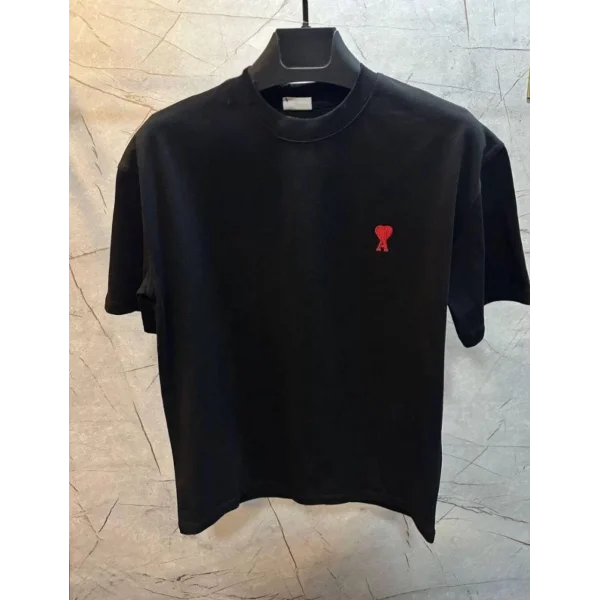 Unisex Bisiklet Yaka Baskılı Oversize T-Shirt - Siyah