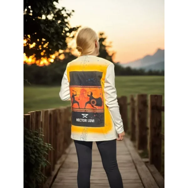 Unisex Bisiklet Yaka Uzun Kollu Thirt  Beyaz