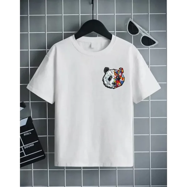 Unisex Çocuk Baskılı T-Shirt - Beyaz