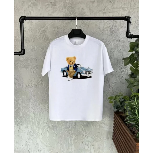 Unisex Çocuk Baskılı T-Shirt - Beyaz