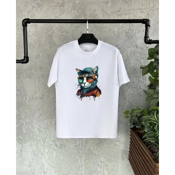 Unisex Çocuk Baskılı T-Shirt - Beyaz