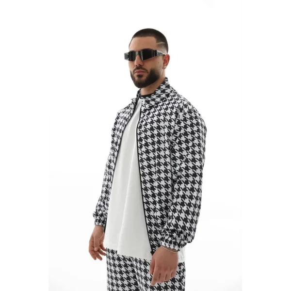 Unisex Dijital Baskılı Rüzgarlık Alt Üst Takım - Beyaz