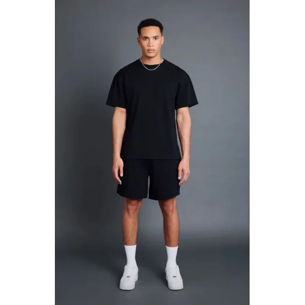 Unisex Düz Şortlu Takım - Siyah