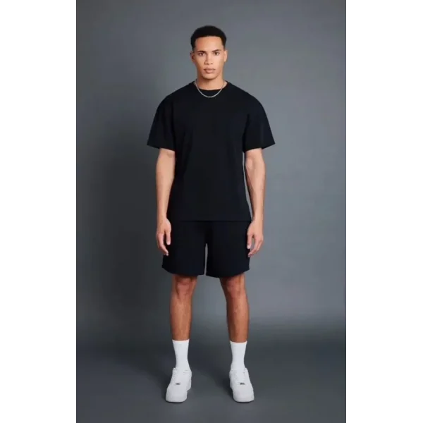 Unisex Düz Şortlu Takım - Siyah