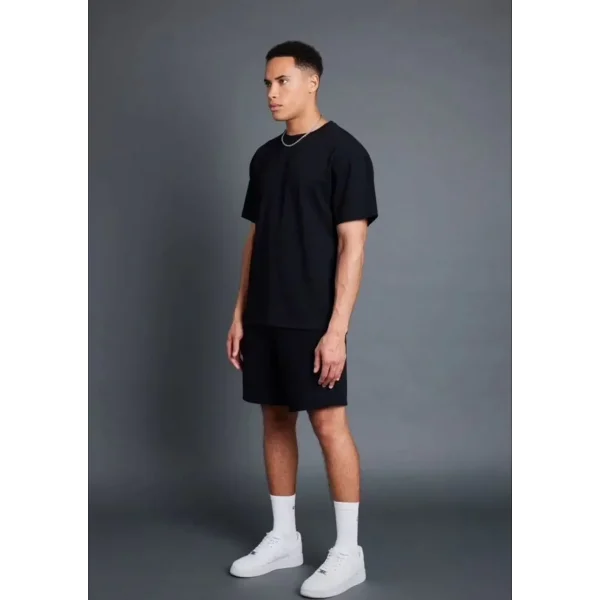 Unisex Düz Şortlu Takım - Siyah