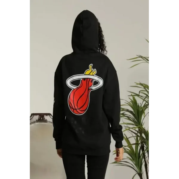 Unisex Kapşonlu Baskılı weetshirt  iyah