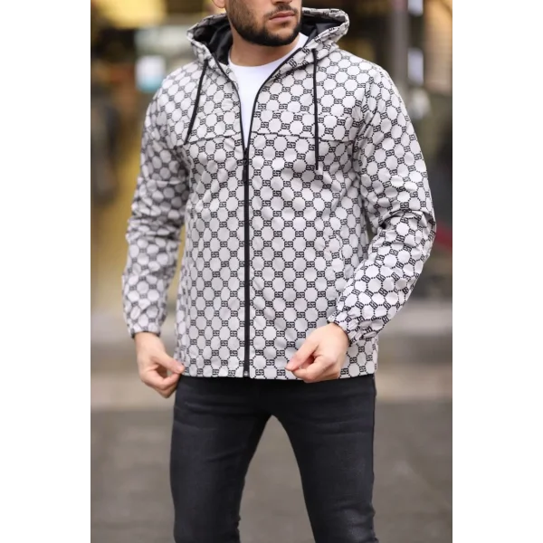 Unisex Kapüşonlu İçi Astarlı Yağmurluk - Gri