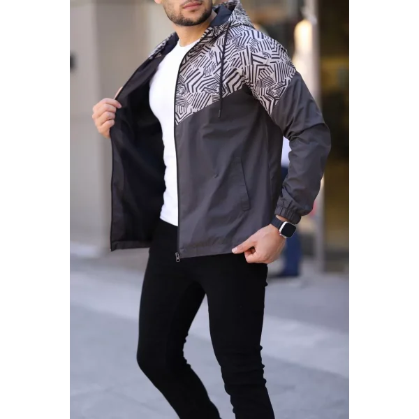 Unisex Kapüşonlu İçi Astarlı Yağmurluk - Kahve