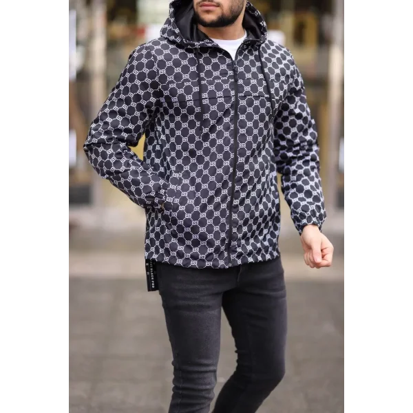 Unisex Kapüşonlu İçi Astarlı Yağmurluk - Siyah